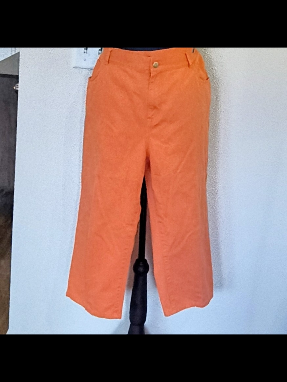 Ralph Lauren Bright Orange Wide-Leg Crop Pants Size 18
